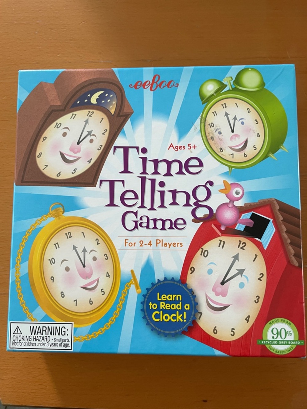 Time Telling Game - Blue Clock Learning Game